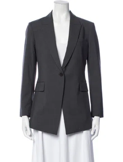 Pre-owned Theory Virgin Wool Blazer In Grey