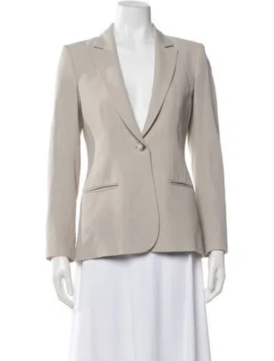 Pre-owned Theory Virgin Wool Blazer In Neutral