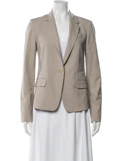 Pre-owned Theory Virgin Wool Blazer In Neutrals
