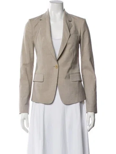 Pre-owned Theory Virgin Wool Blazer In Neutrals