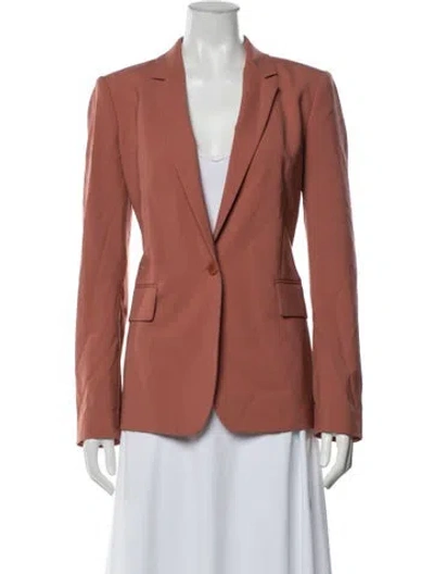Pre-owned Theory Virgin Wool Blazer In Pink