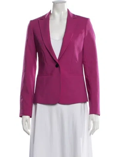Pre-owned Theory Virgin Wool Blazer In Pink/purple