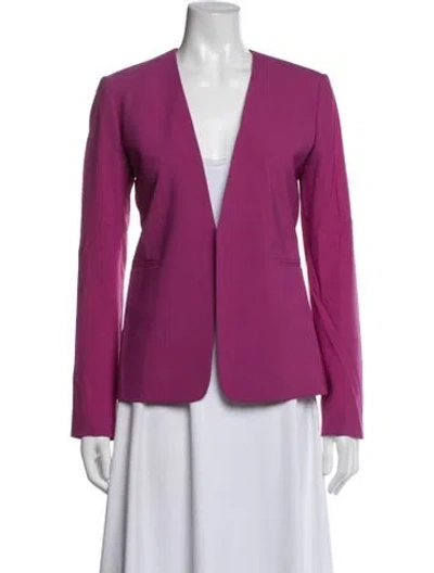 Pre-owned Theory Virgin Wool Blazer In Purple