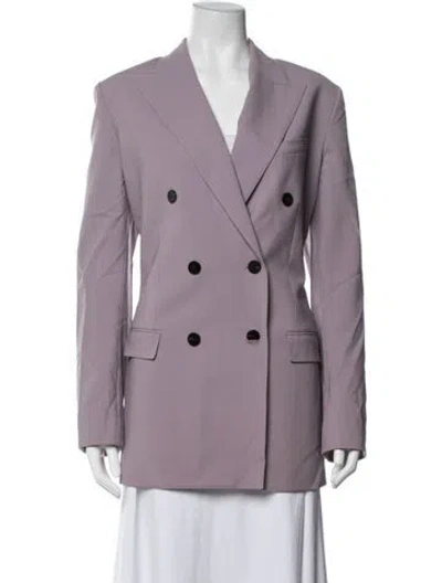 Pre-owned Theory Virgin Wool Blazer In Purple