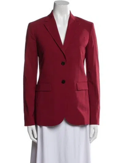 Pre-owned Theory Virgin Wool Blazer In Red