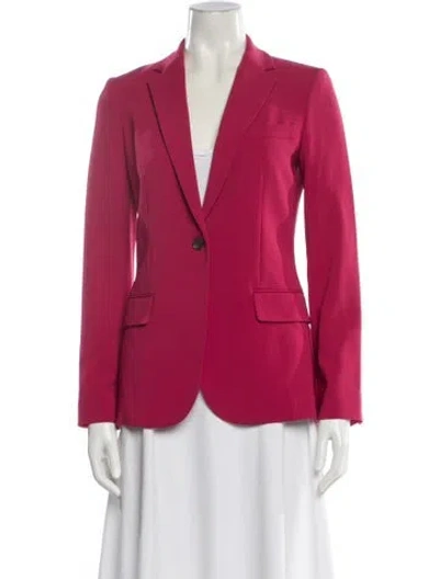 Pre-owned Theory Virgin Wool Blazer In Red