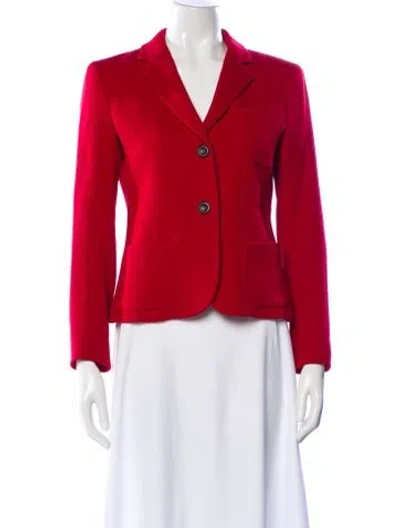 Pre-owned Theory Virgin Wool Blazer In Red