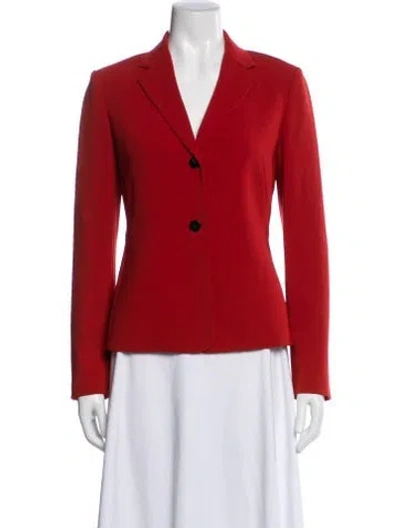 Pre-owned Theory Virgin Wool Blazer In Red