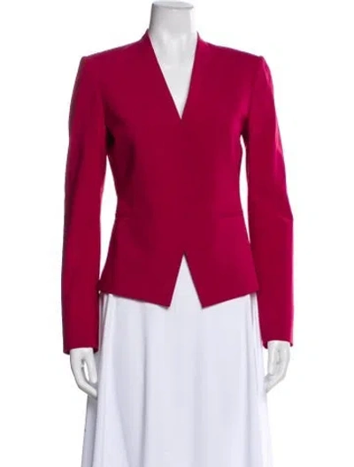 Pre-owned Theory Virgin Wool Blazer In Red
