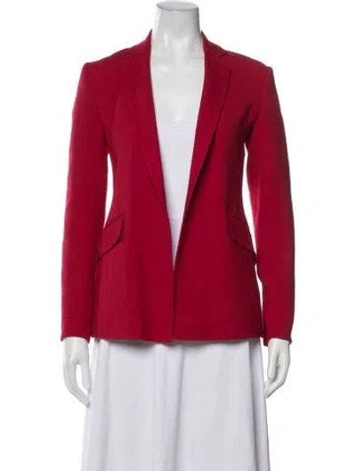 Pre-owned Theory Virgin Wool Blazer In Red