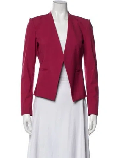 Pre-owned Theory Virgin Wool Blazer In Red
