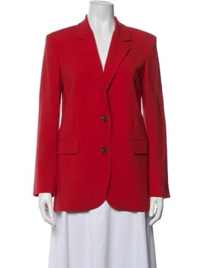 Pre-owned Theory Virgin Wool Blazer In Red