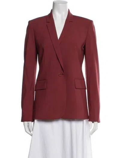 Pre-owned Theory Virgin Wool Blazer In Red