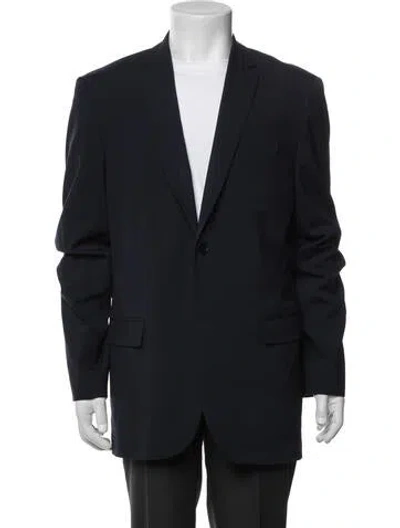 Pre-owned Theory Virgin Wool Blazer W/ Tags In Blue
