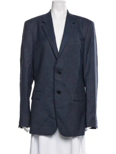 Pre-owned Theory Virgin Wool Blazer W/ Tags In Blue