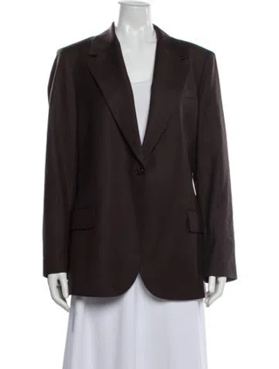 Pre-owned Theory Virgin Wool Blazer W/ Tags In Brown