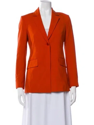 Pre-owned Theory Virgin Wool Blazer W/ Tags In Orange