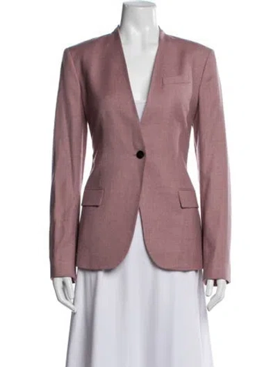 Pre-owned Theory Virgin Wool Blazer W/ Tags In Pink