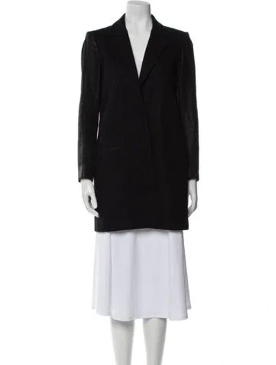 Pre-owned Theory Virgin Wool Coat In Black