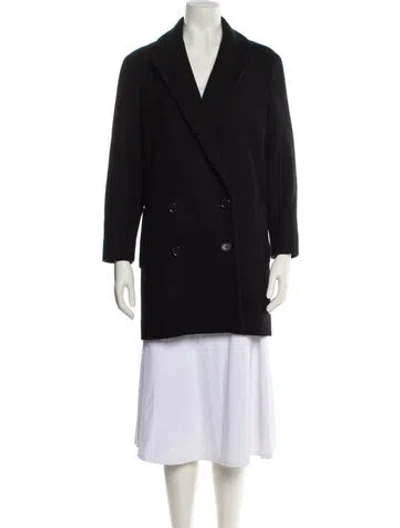 Pre-owned Theory Virgin Wool Coat In Black