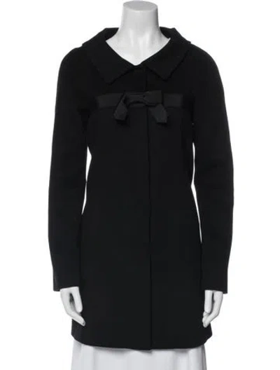 Pre-owned Theory Virgin Wool Coat In Black
