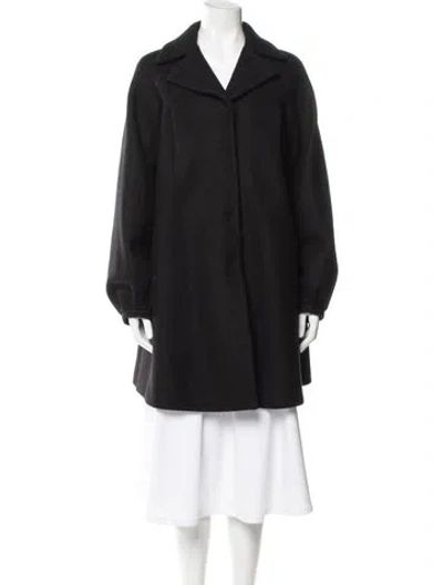 Pre-owned Theory Virgin Wool Coat In Black