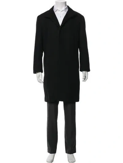 Pre-owned Theory Virgin Wool Coat In Black