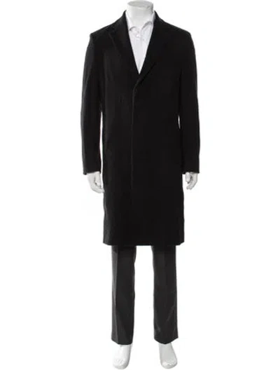Pre-owned Theory Virgin Wool Coat In Black