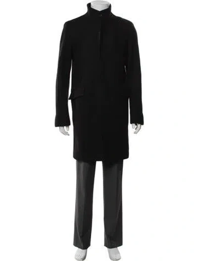 Pre-owned Theory Virgin Wool Coat In Black