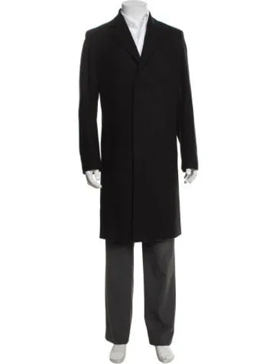 Pre-owned Theory Virgin Wool Coat In Black