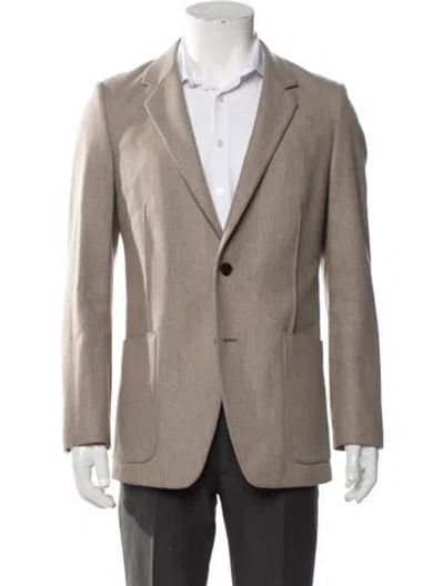 Pre-owned Theory Virgin Wool Coat In Gray
