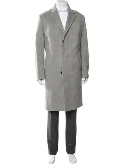 Pre-owned Theory Virgin Wool Coat In Grey