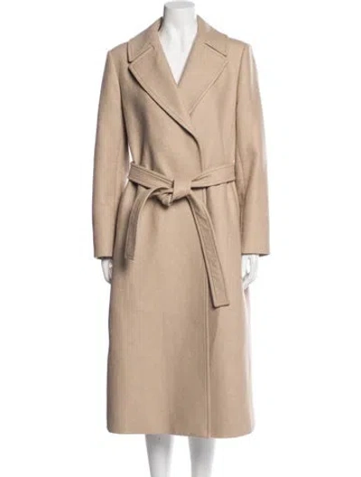 Pre-owned Theory Virgin Wool Coat In Neutral