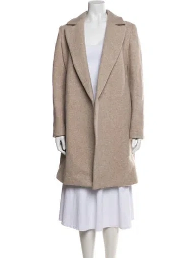 Pre-owned Theory Virgin Wool Coat In Neutral