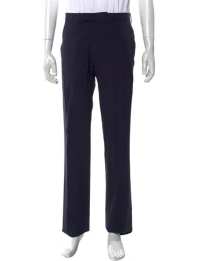 Pre-owned Theory Virgin Wool Dress Pants In Blue