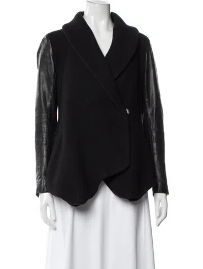 Pre-owned Theory Virgin Wool Jacket In Black