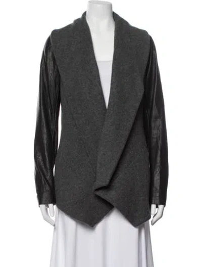Pre-owned Theory Virgin Wool Jacket In Black/grey