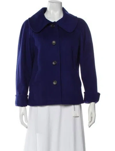 Pre-owned Theory Virgin Wool Jacket In Blue