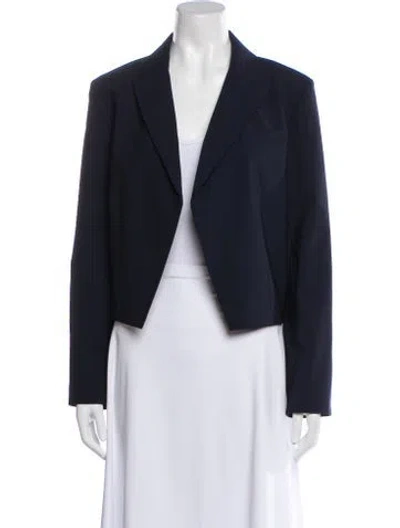 Pre-owned Theory Virgin Wool Jacket In Blue