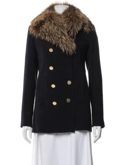 Pre-owned Theory Virgin Wool Jacket In Blue