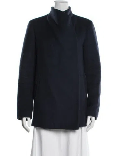 Pre-owned Theory Virgin Wool Jacket In Blue