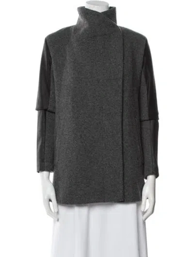 Pre-owned Theory Virgin Wool Jacket In Gray