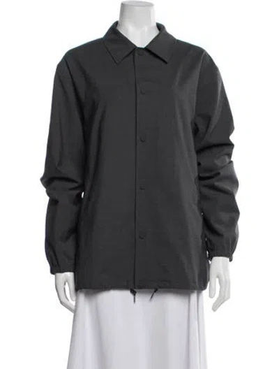 Pre-owned Theory Virgin Wool Jacket In Gray