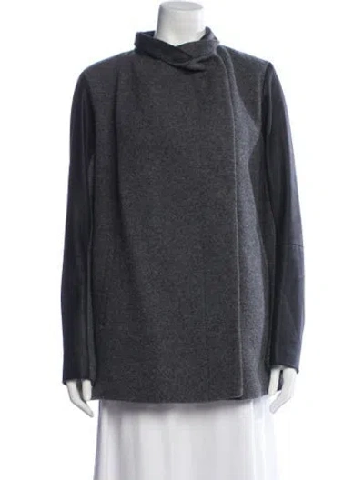 Pre-owned Theory Virgin Wool Jacket In Gray