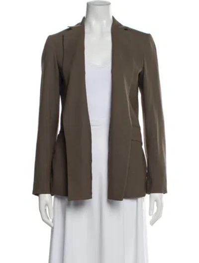Pre-owned Theory Virgin Wool Jacket In Green