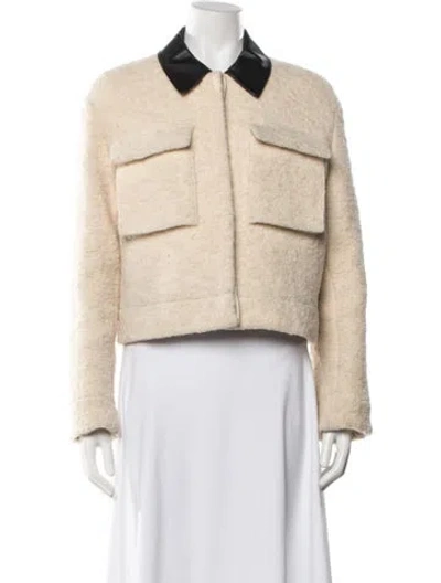 Pre-owned Theory Virgin Wool Jacket In Neutral