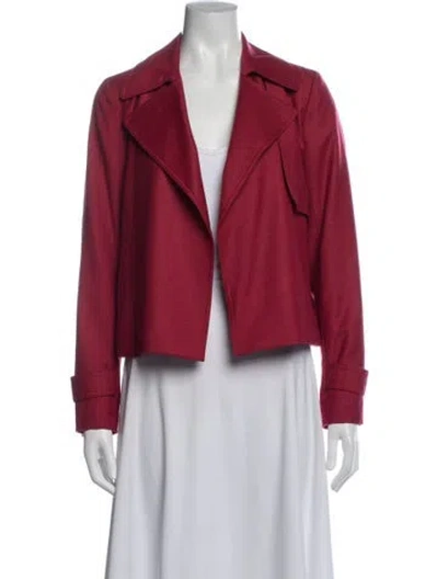 Pre-owned Theory Virgin Wool Jacket In Red
