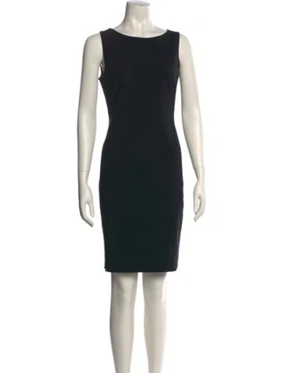 Pre-owned Theory Virgin Wool Knee-length Dress In Black