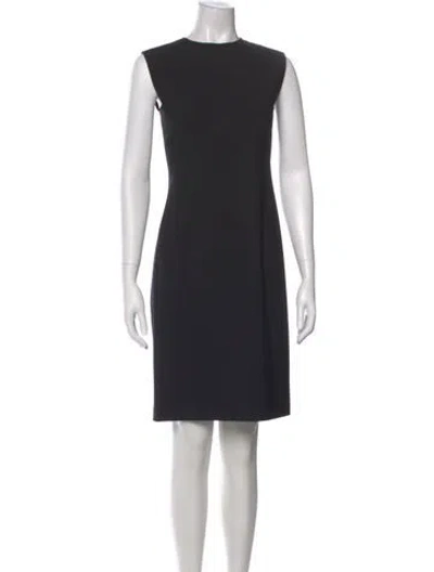 Pre-owned Theory Virgin Wool Knee-length Dress In Black