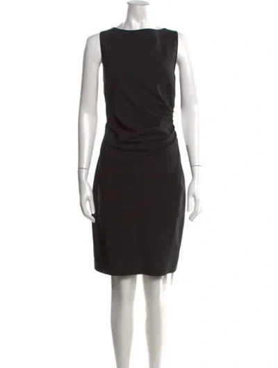 Pre-owned Theory Virgin Wool Knee-length Dress In Black